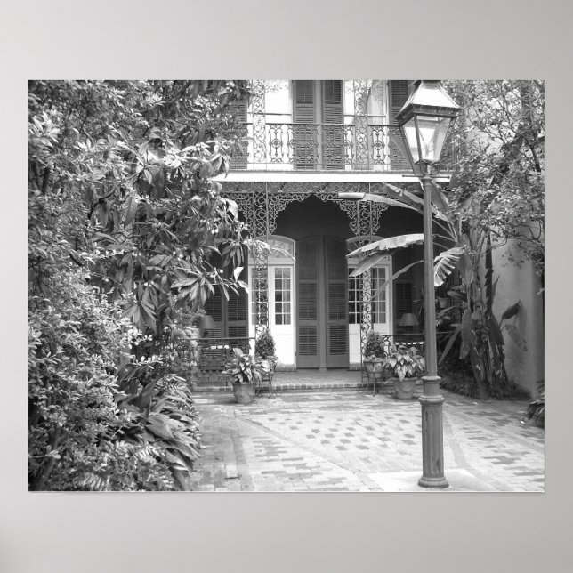 Póster Patio de Nueva Orleans (Frente)