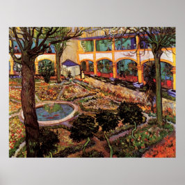 Póster Patio del hospital de Arles por Vincent van Gogh