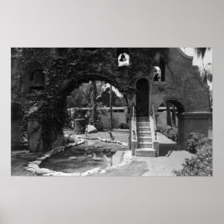Póster Patio del Mission Inn de Riverside, CA Fotografía