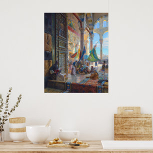 Póster Patio delantera de la Mezquita de los Omeyas   Bau