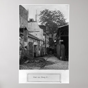 Póster Patio en la calle Larrey 8, París, 1858-78
