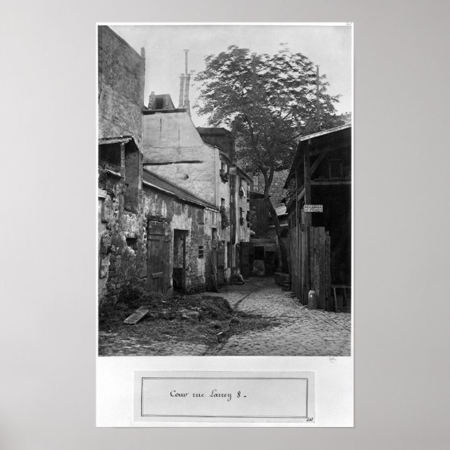 Póster Patio en la calle Larrey 8, París, 1858-78 (Frente)