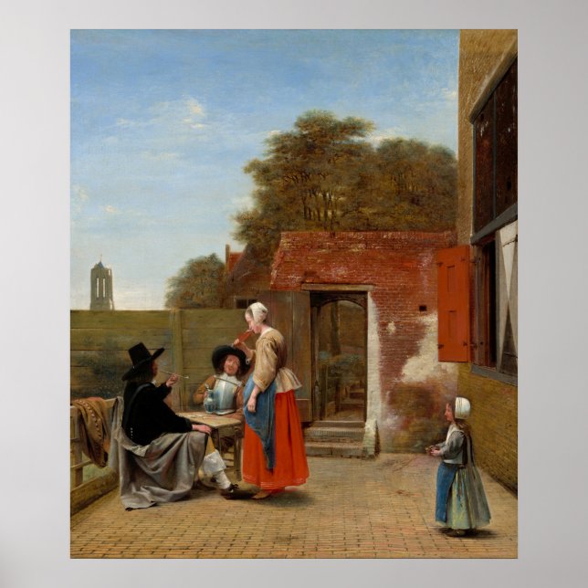 Póster Patio neerlandés - Poster Bella Artes Pieter de Ho (Frente)