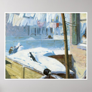 Póster Patio trasero, Greenwich Village, Juan Sloan