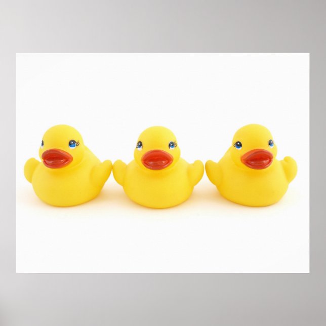 Póster Patitos de goma amarillos (Frente)