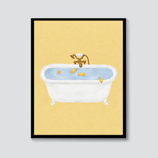 Póster Patitos en la bañera