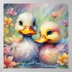 Póster Pato 1 de Aves Arcoiris