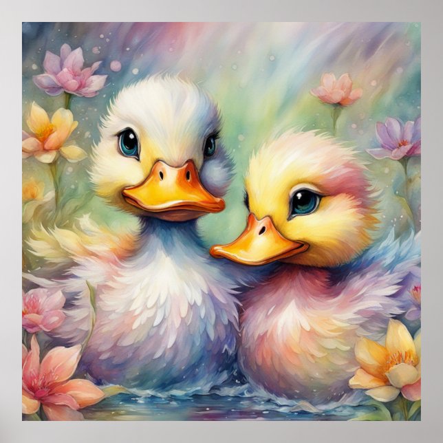 Póster Pato 1 de Aves Arcoiris (Frente)