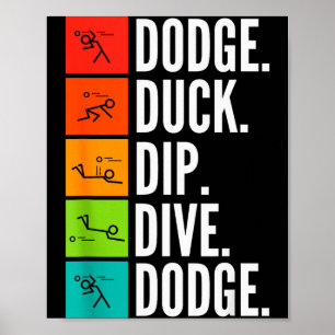 Póster Pato Baño Buceo I Juegos de Pelota I Divertido Dod