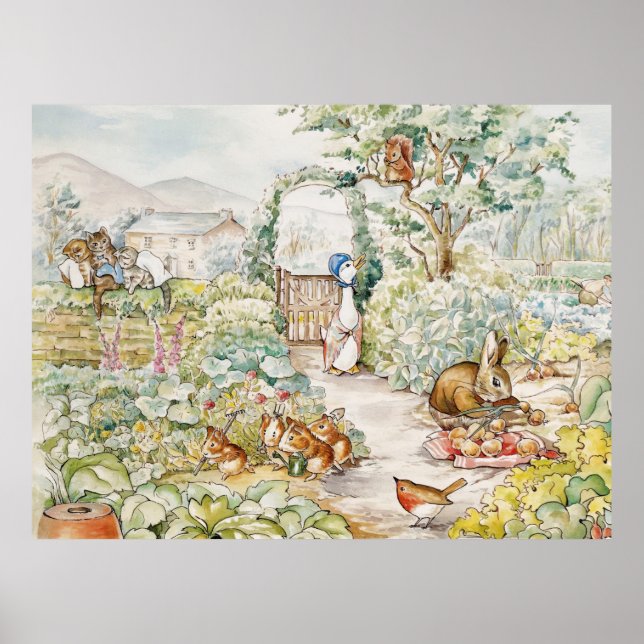 Póster Pato clásico en el jardín de verduras (Frente)