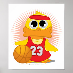 Póster Pato de baloncesto