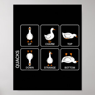 Póster Pato de broma física divertida meme ganso lindo
