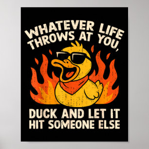 Póster Pato de chiste de dicho divertido cita humor meme