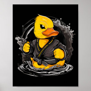 Póster Pato de goma de karate animal MMA Taekwondo Jiu-Ji