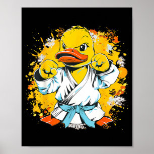 Póster Pato de goma de kickboxing Taekwondo Karate Mma
