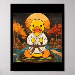 Póster Pato de goma de Kickboxing Taekwondo Karate Mma