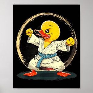 Póster Pato de goma de kickboxing Taekwondo Karate Mma