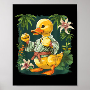 Póster Pato de goma motivo Karate Taekwondo Jiu-Jitsu MMA