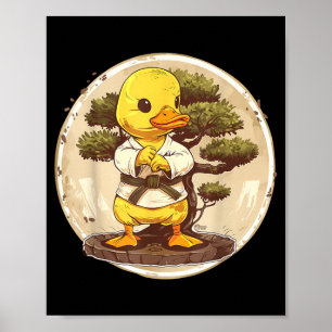 Póster Pato de goma motivo karate Taekwondo Jiu-Jitsu MMA