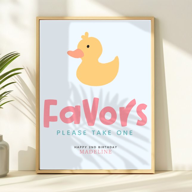 Póster Pato de goma para fiesta de cumpleaños de niñas en (Subido por el creador)