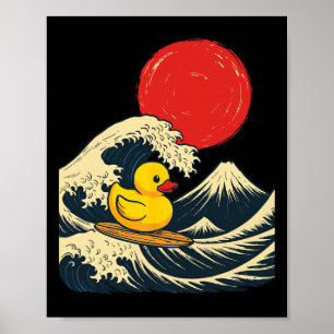Póster Pato de goma surf japonés _3