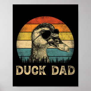 Póster Pato Papá Amantes del Pato Papá Día del Padre