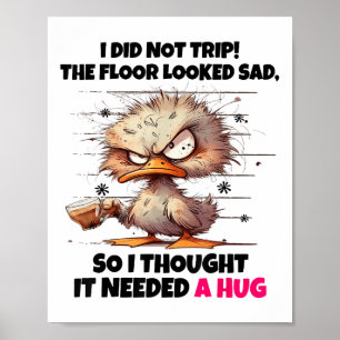 Póster Pato Que No Viajé El Suelo Me Parecía Triste Así Q