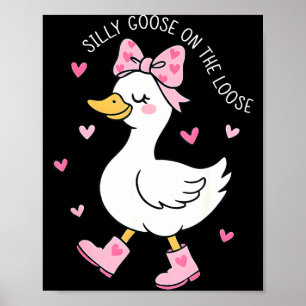 Póster Pato Tonto Del Día De San Valentín Suelto Coqueta 