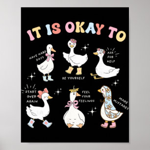 Póster Pato Tonto Está Bien Para Hombres Mujeres Salud Me
