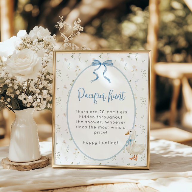 Póster Pato tonto Floral Chupete caza Niño Baby Shower  (Subido por el creador)