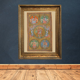 Póster Patriarcas Abraham Isaac Jacob Manuscript Medieval