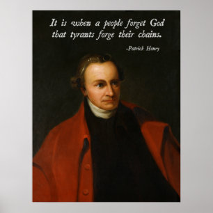Póster Patrick Henry God Quote