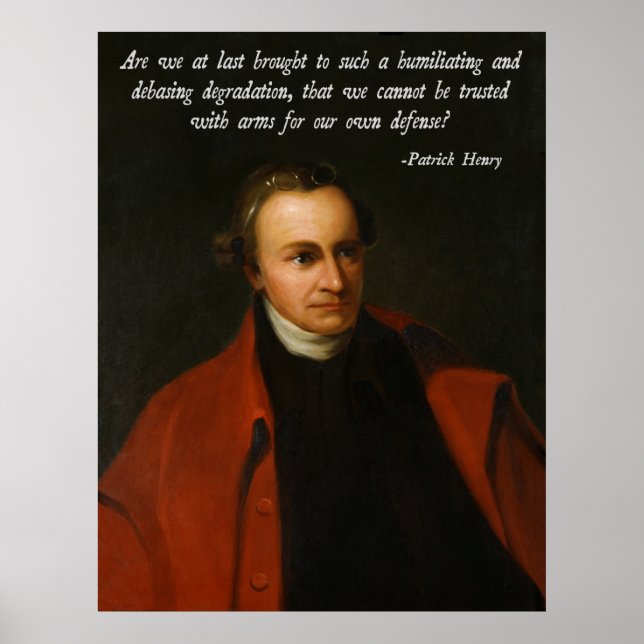 Póster Patrick Henry Second Amendment (Frente)
