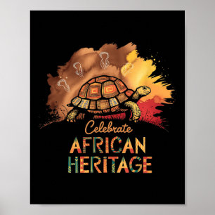 Póster Patrimonio africano Kwanzaa Mes de la Historia Neg