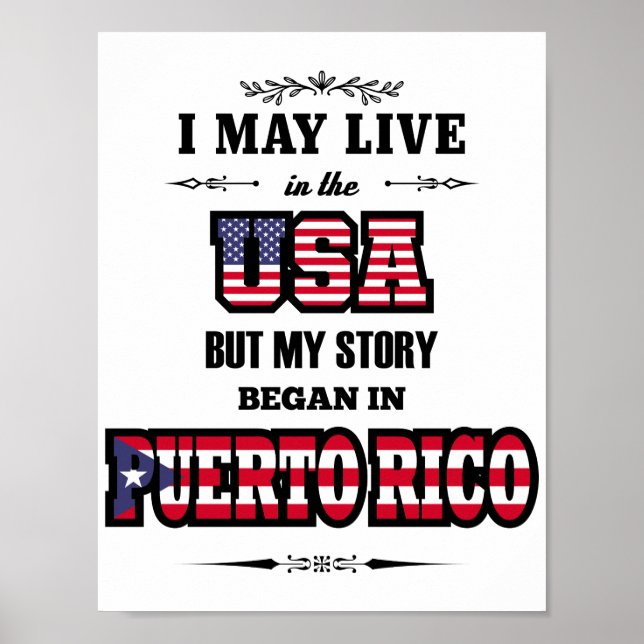 Póster Patrimonio de Puerto RIco USA Cita (Frente)