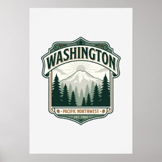Póster Patrimonio del Estado de Washington