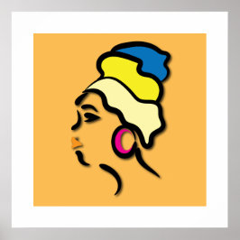 Póster Patrimonio minimalista africano elegante y contemp