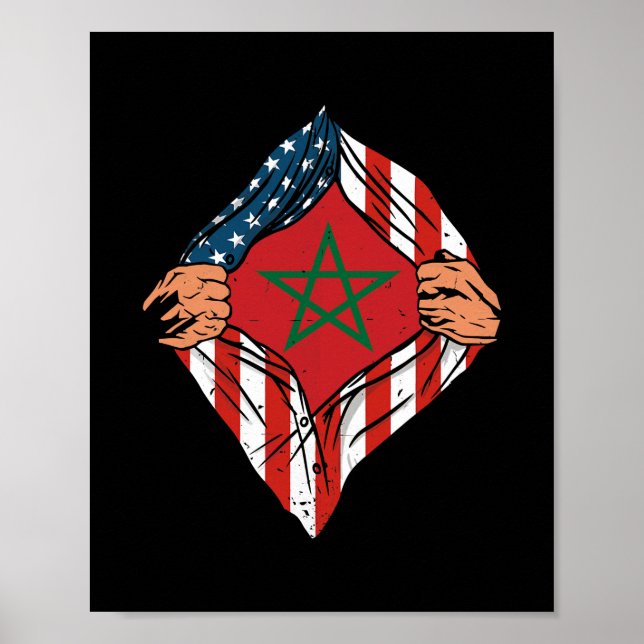 Póster Patrimonio super marroquí Marruecos Rodea la bande (Frente)