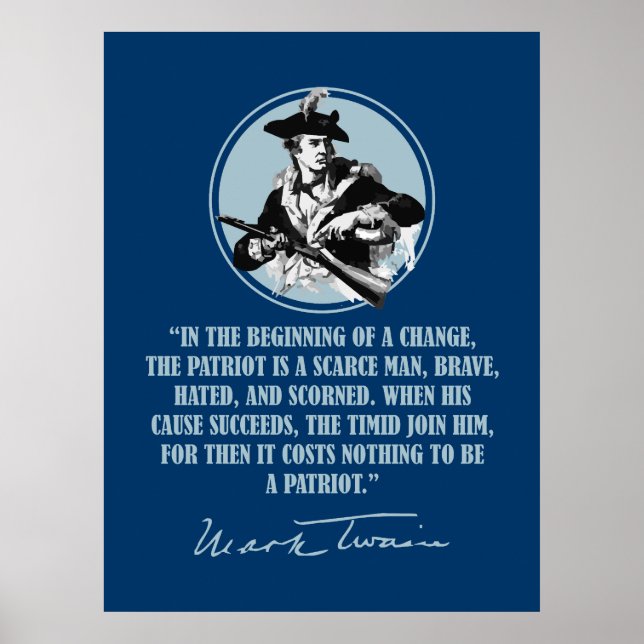 Póster Patriot -Mark Twain (Frente)