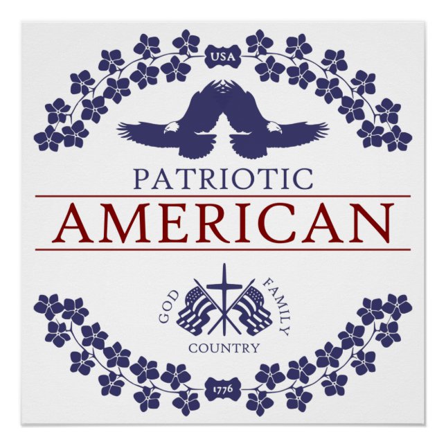 Póster PATRIOTA americano (Anverso)