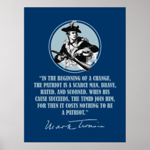 Póster Patriota - Mark Twain