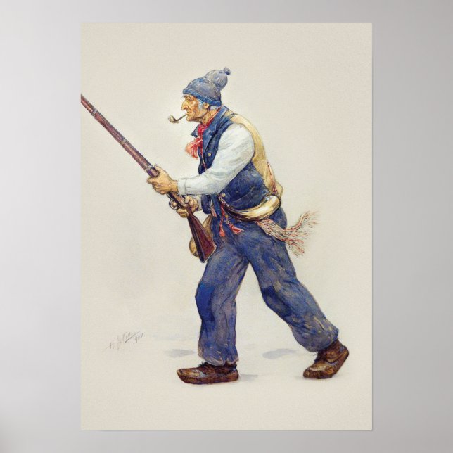 Póster Patriota Quebec Rebelión 1837-1838 Henri Julien (Frente)