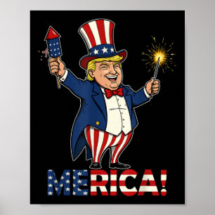 Póster Patrioti De Los Fuegos Artificiales Del 4 De Julio