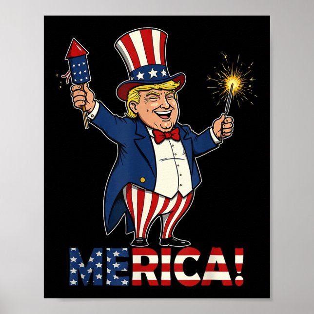 Póster Patrioti De Los Fuegos Artificiales Del 4 De Julio (Frente)