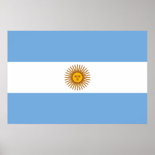 Póster Patriotic Argentinian Flag