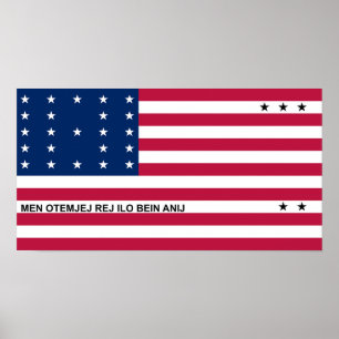 Póster Patriotic Bikini Atoll Flag