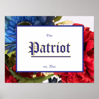 Póster Patriotic Establishment Welcome Sign