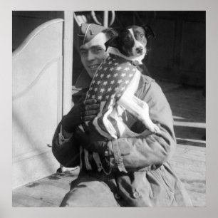 Póster Patriotic Pooch, principios del siglo XX