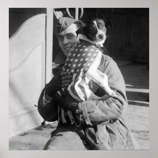 Póster Patriotic Pooch, principios del siglo XX (Frente)