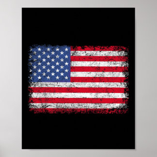 Póster Patriotic Usa Flag 4th Of July For Men Women Kids 
